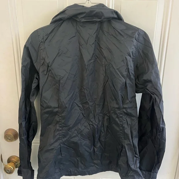 Columbia Windbreaker Medium Women’s Balck Lightweight Jacket pockets hooded - Picture 2 of 13